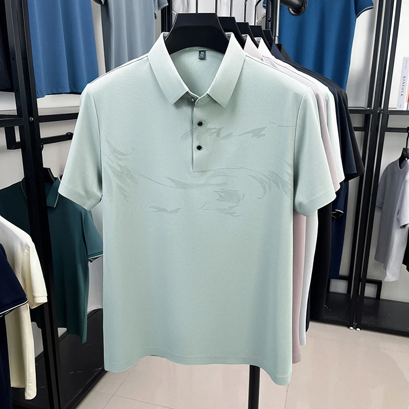 【桑蚕丝+冰氧丝】2025老爷车短袖夏季休闲商务POLO衫短袖男