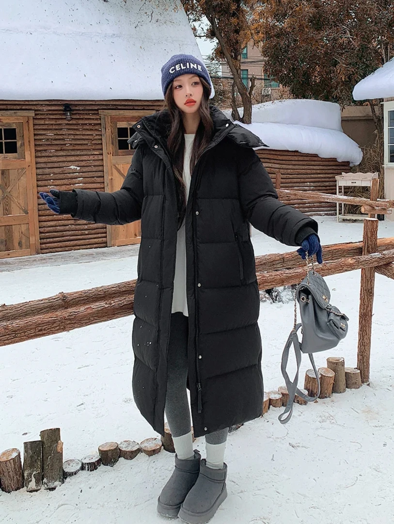 【 现货清仓一件不留】2024中戏新款白鸭绒户外羽绒服长过膝加厚