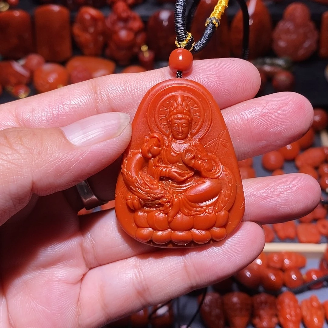 Ｇ***南红玛瑙未镶嵌精工吊坠