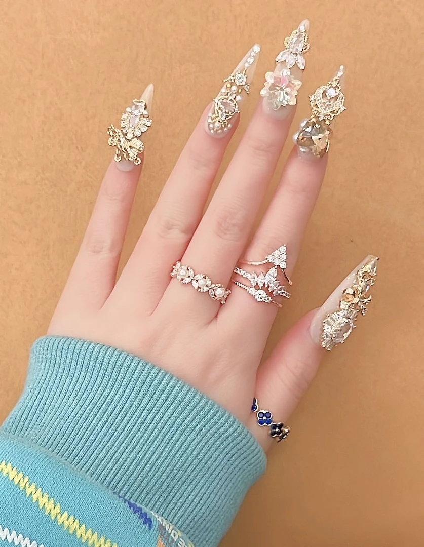 铜合金锆石戒指 网红复古小众简约个性ins食指冷淡风可调节