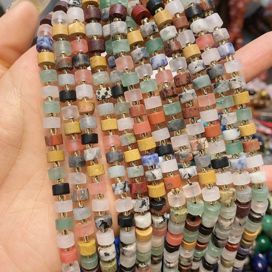 散珠玛瑙/玉髓6mm直切一条多宝