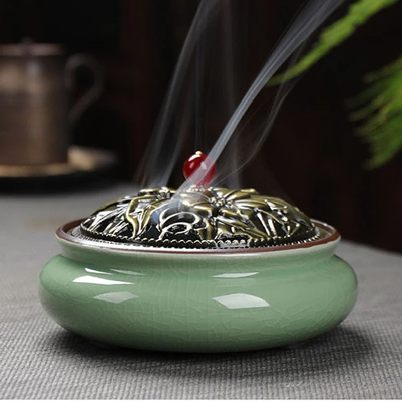 大号香炉熏香香薰炉托盘香炉熏香熏香精致香炉熏香家用檀香摆件