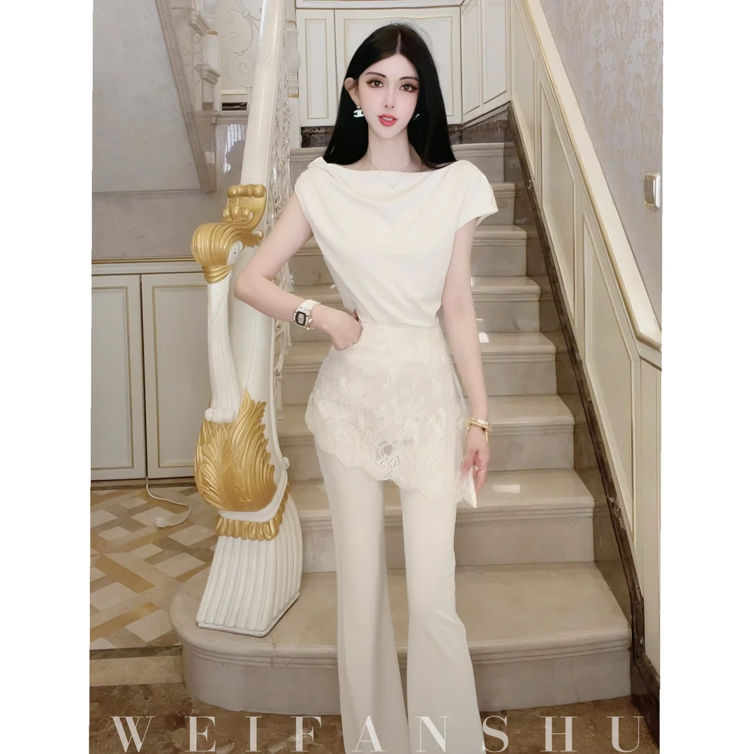 WEIFANSHU/魏凡舒【巴黎晨露】春夏新款设计感气质慵懒风休闲套装