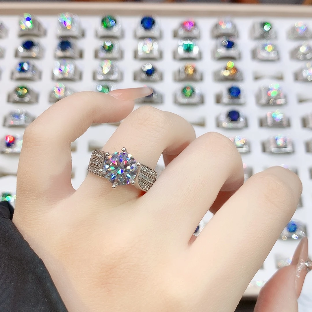 大理石纯铜11111银戒指