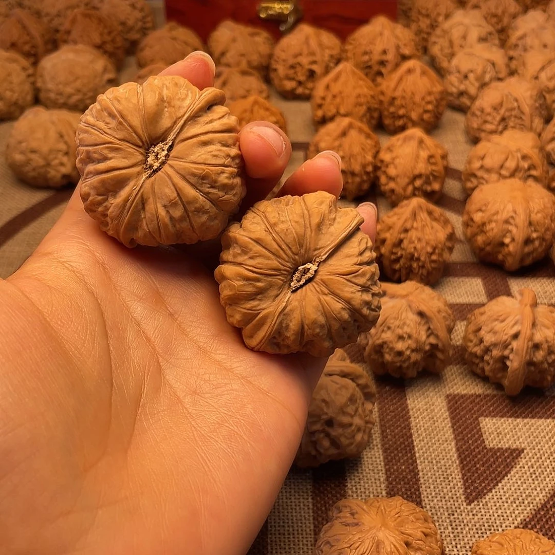 文玩核桃把件不****…南瓜墩