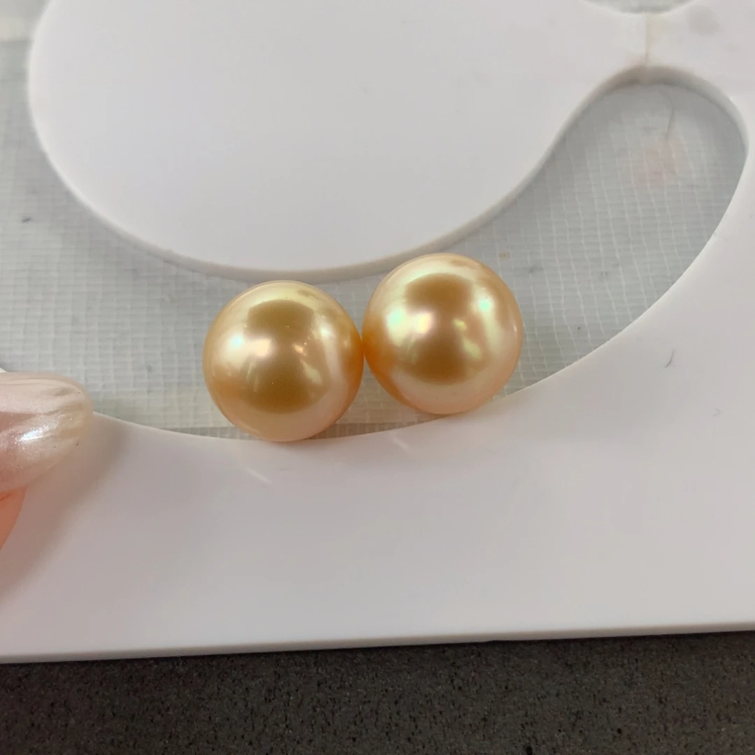 定制海水珍珠裸珠未镶嵌南洋金珠多珠10-11mm