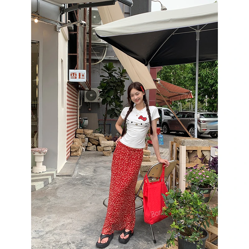 【泰兰德半身裙】夏季ins韩系气质法式百搭复古碎花半身裙252T1915#