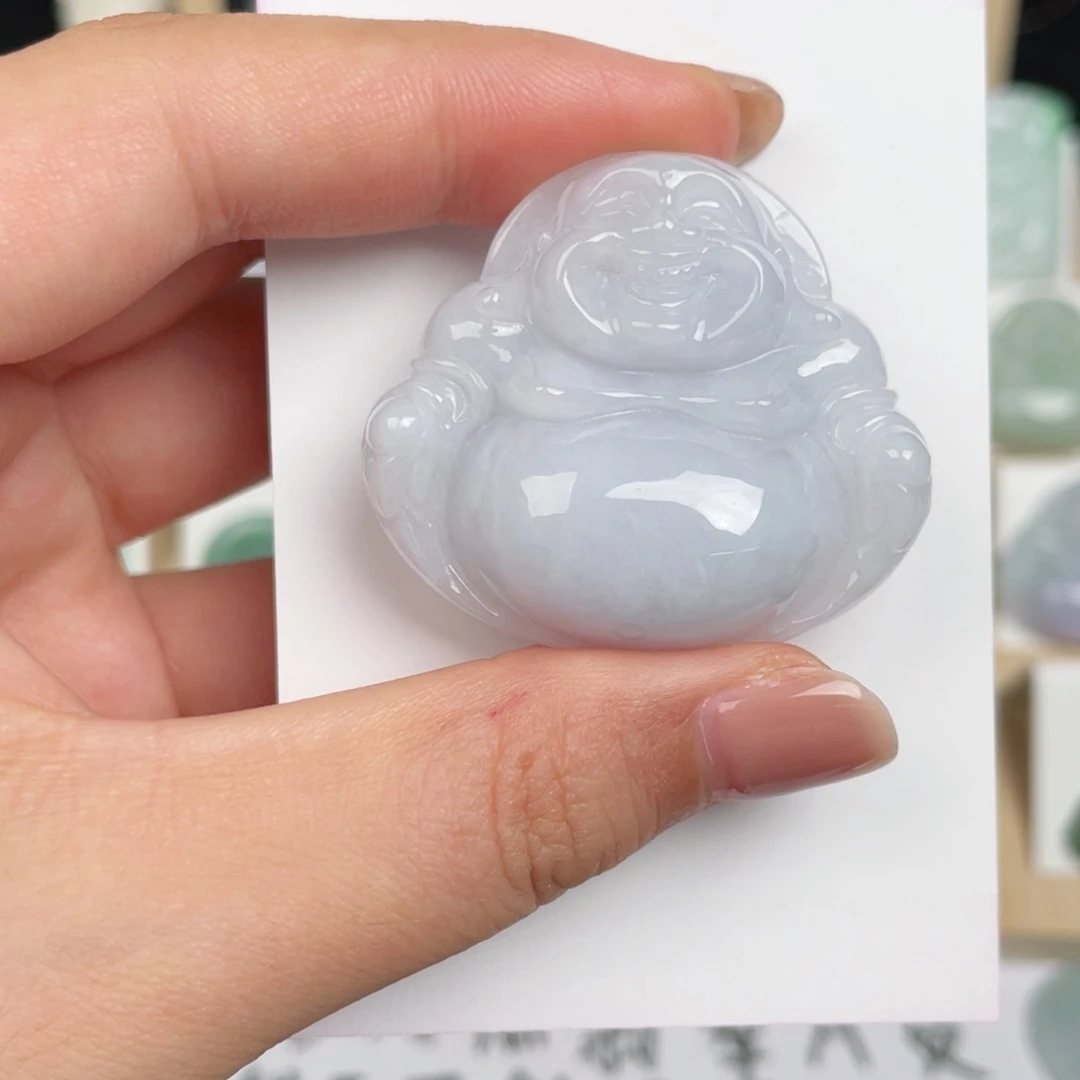 翡翠未镶嵌颈饰佛公