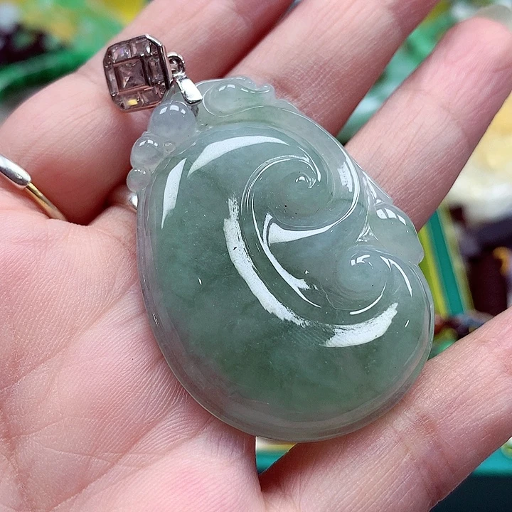 颈饰银S925镶嵌翡翠翡翠