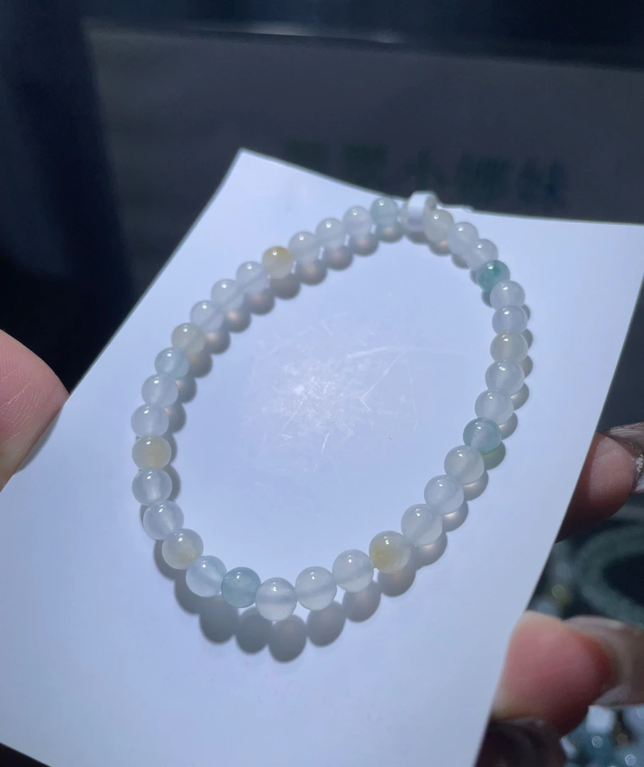 定制未镶嵌天然翡翠a货手串卡5