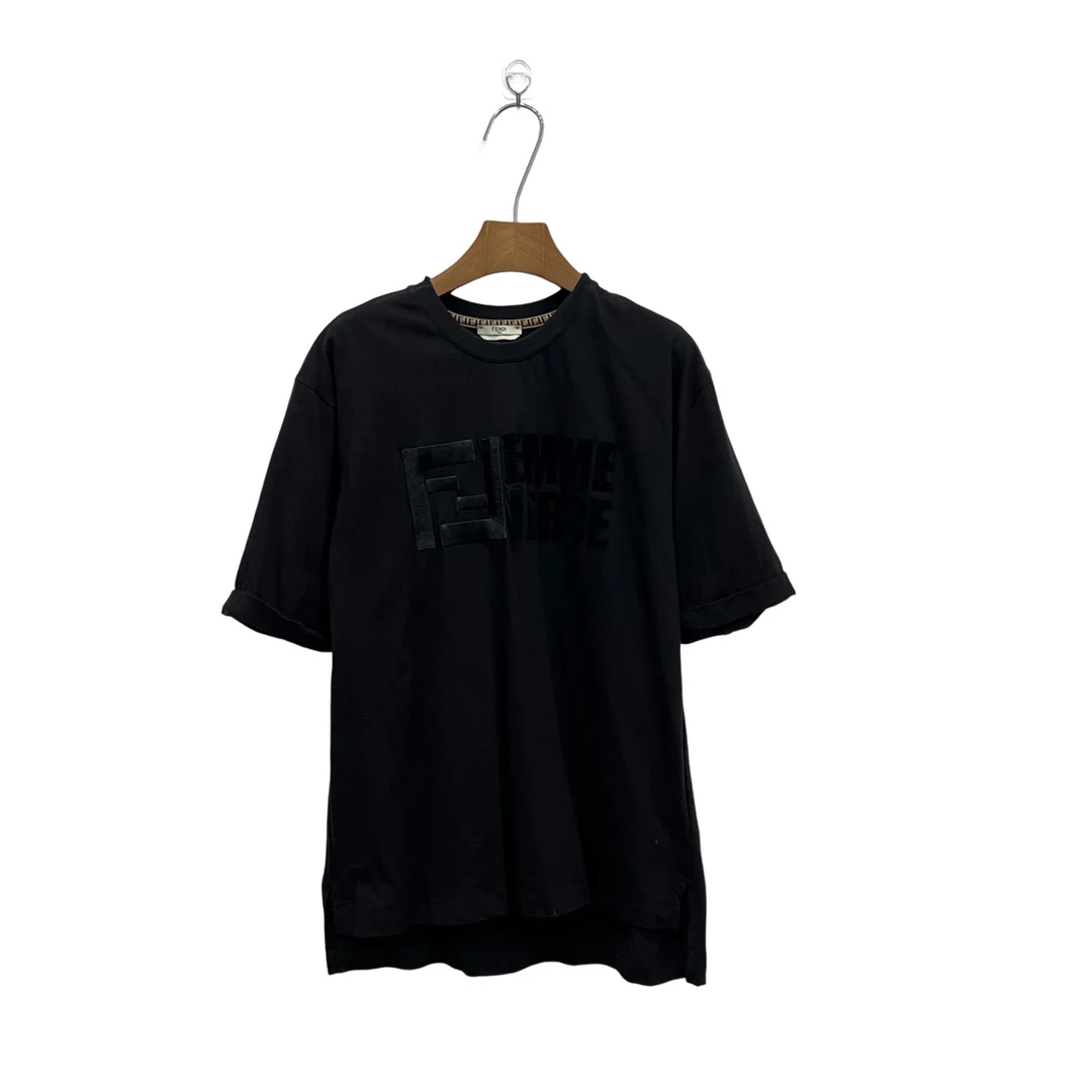 99新 FENDI/芬迪 双F水貂毛短袖 M码/98新/公价7800