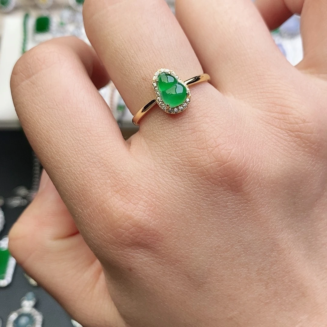 翡翠银S925镶嵌戒指