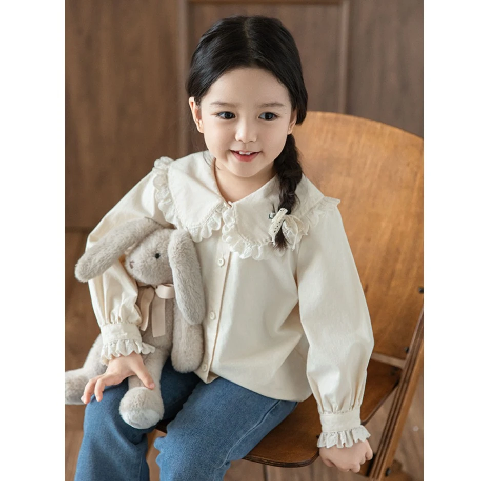 YOEHYAUL/幼悠【萌兔公主】女童春季娃娃衫洋气长袖宝宝汉服Q3410