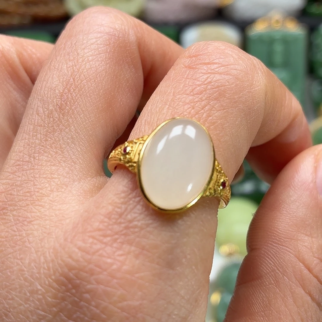 和田玉银S925镶嵌颈饰