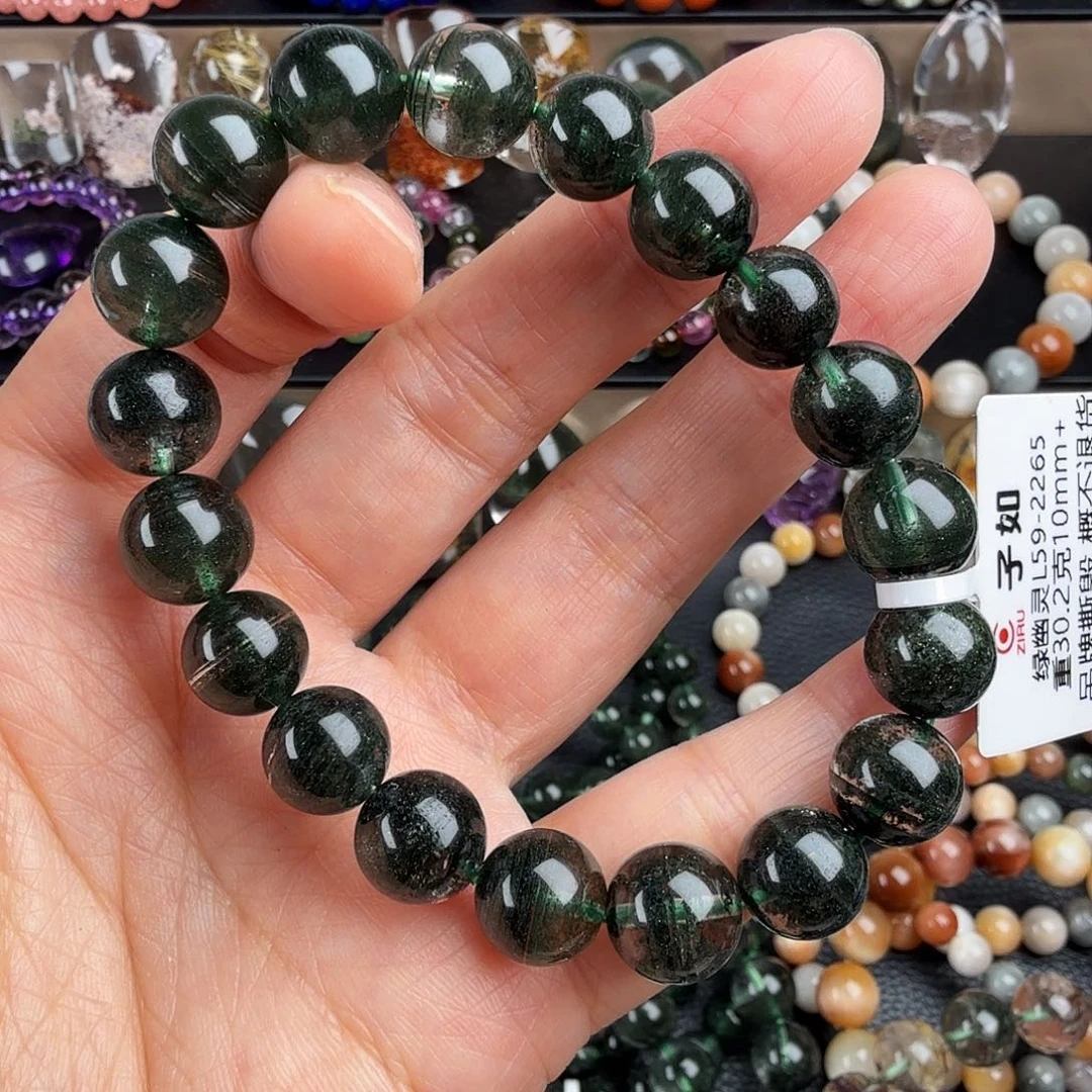 水晶手链未镶嵌天然绿幽灵步步高升千层