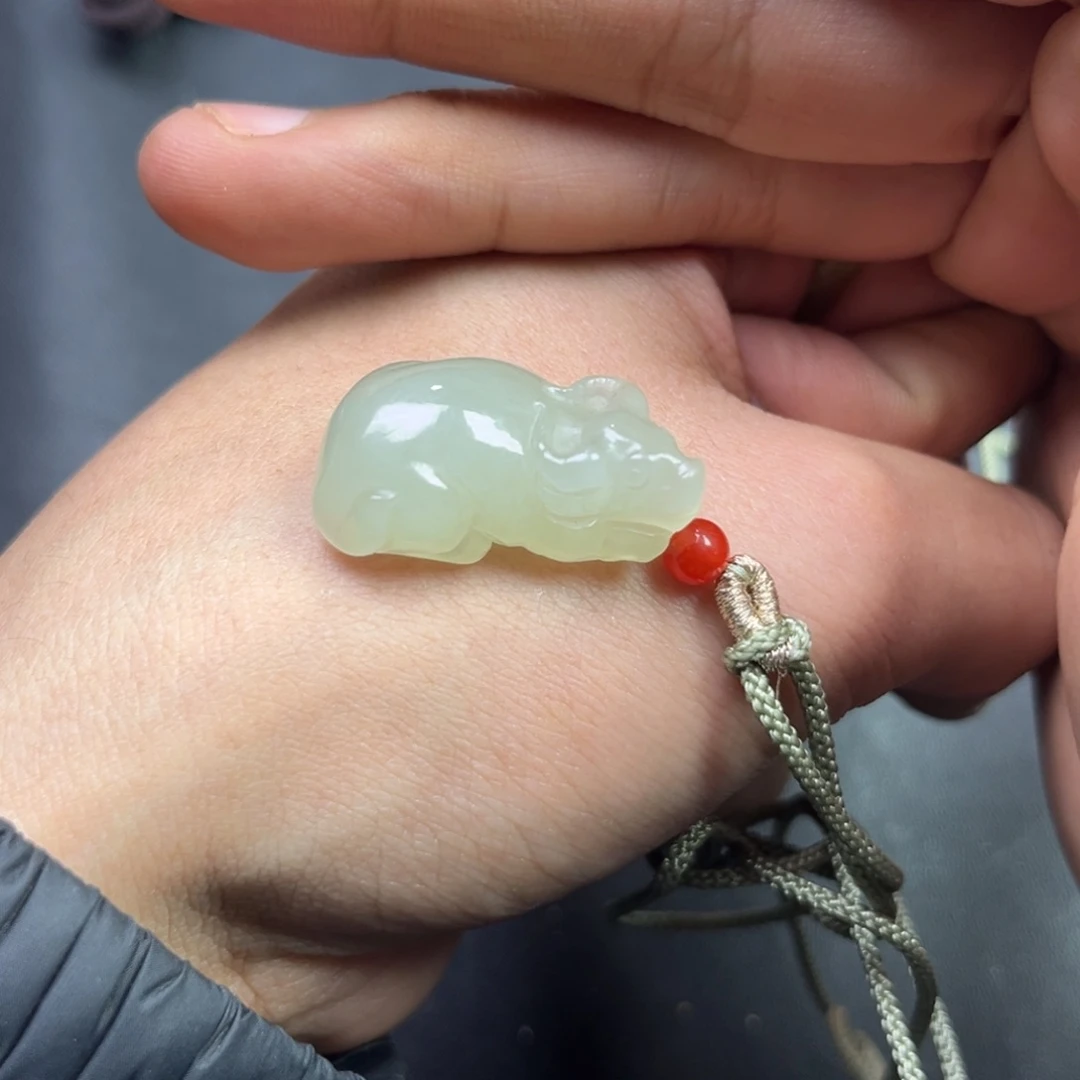 和田玉颈饰未镶嵌多样性手工钢板料牛