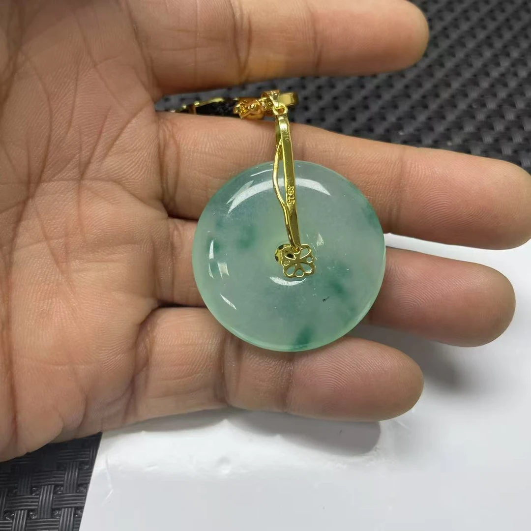 【大喜儿】绿花圆扣带绳吊坠-1WQ1270