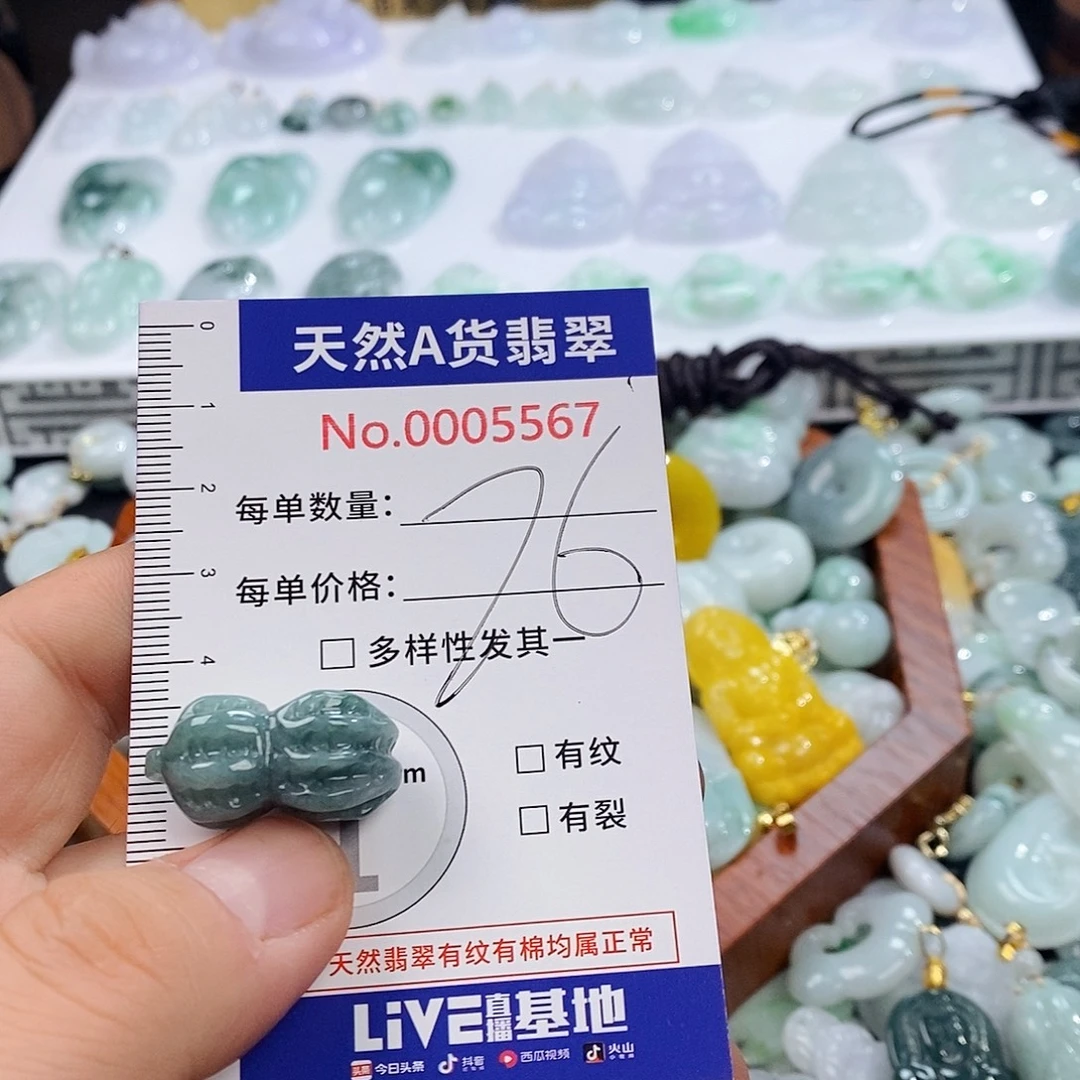 翡翠未镶嵌颈饰5567