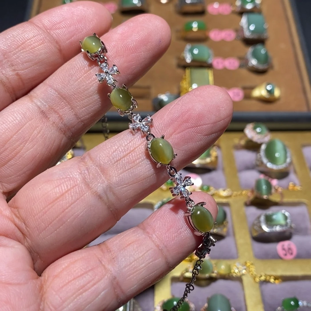 和田玉（碧玉）手链未镶嵌唯**爱