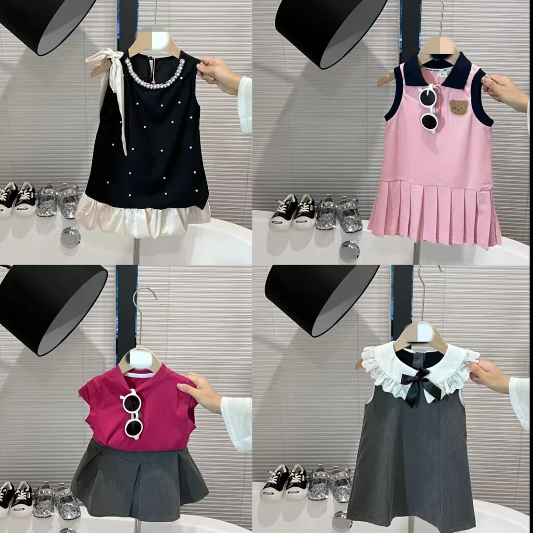 【061-120】反季现货青仓春夏款洋气韩版套装女童