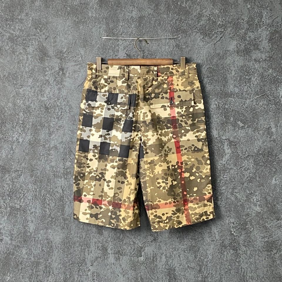 未使用 BURBERRY/博柏利 男士迷彩格纹短裤