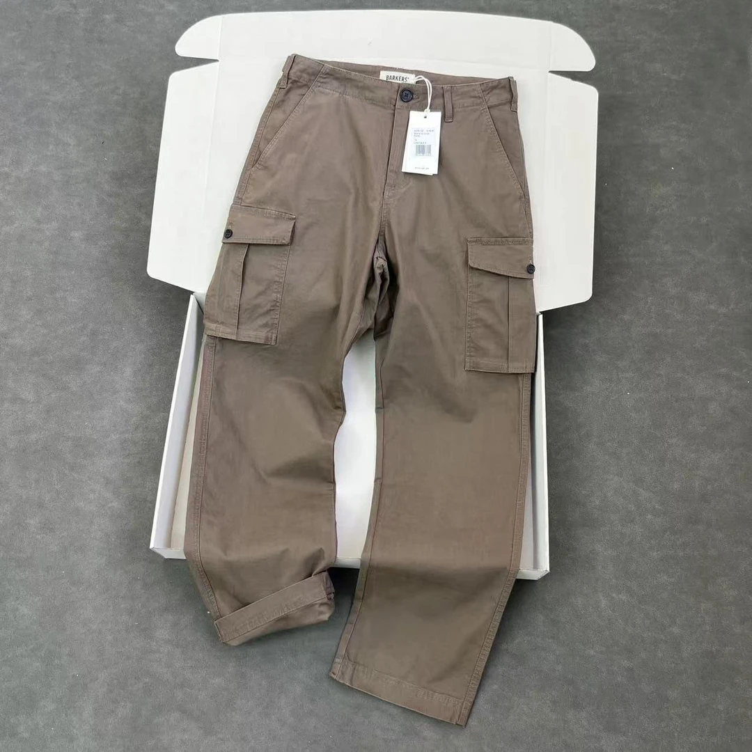 美单牛货 男士多口袋水洗弹力直筒工装裤休闲长裤