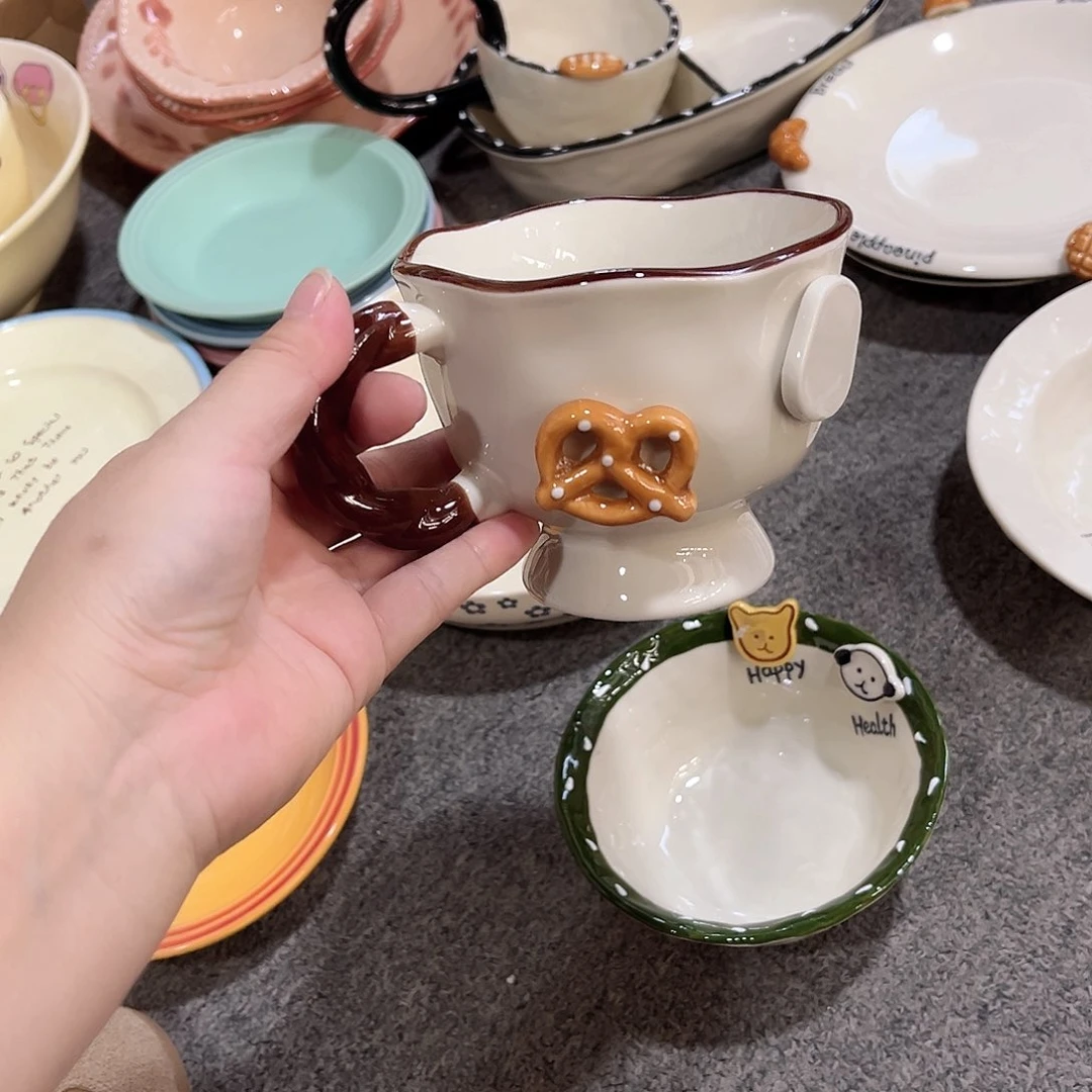 碱水结杯子微微瑕陶瓷餐具