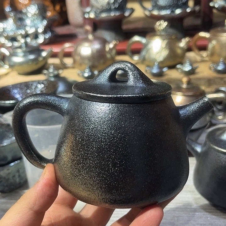 建水紫陶紫泥柴烧壶