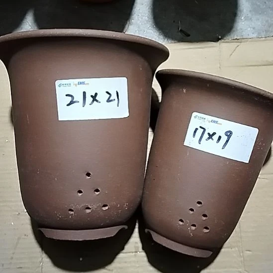 紫砂金钟套盆一大一小