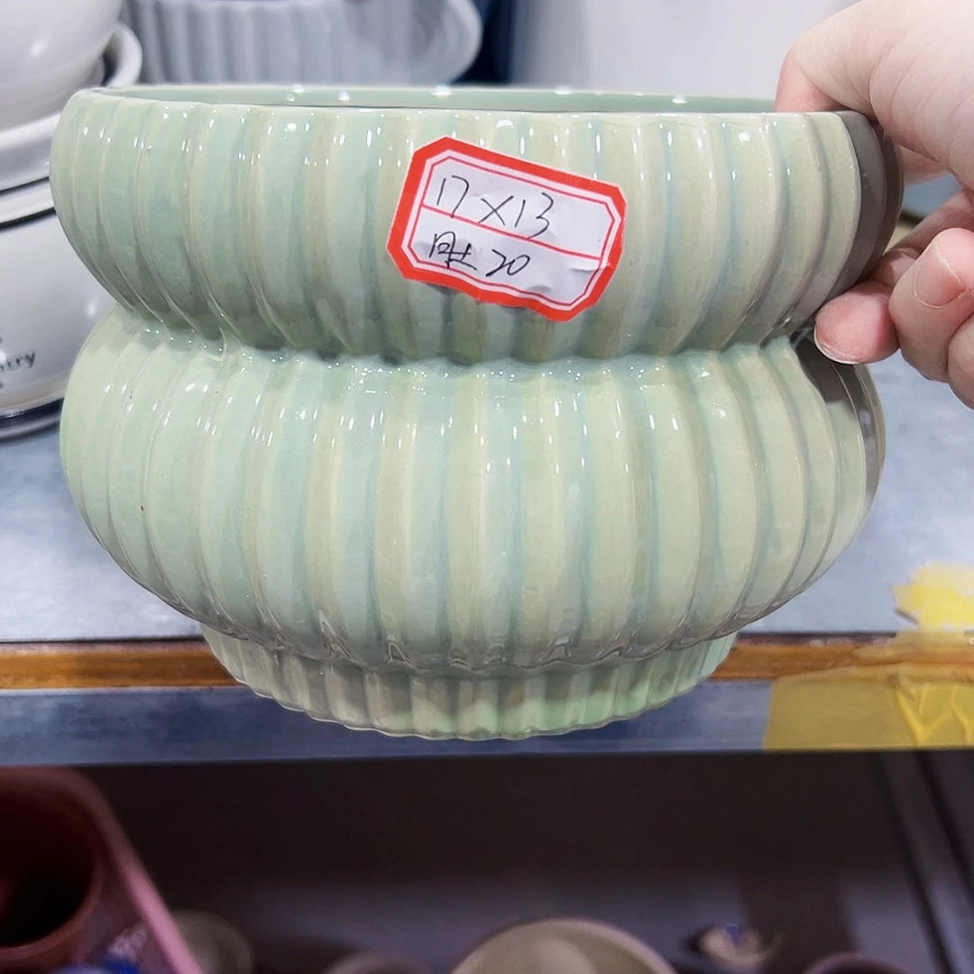 外贸尾单陶瓷花盆凑单10米包邮