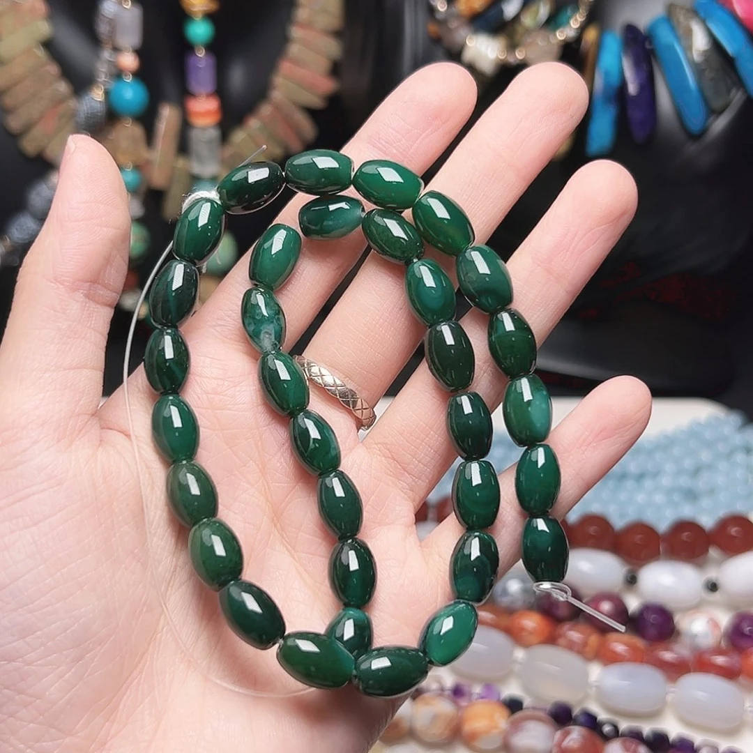 玛瑙/玉髓合金珠宝半成品x598。8mm椭圆玛瑙一条