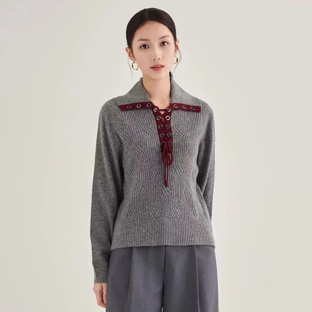 毛针织衫套头翻领拉链开衫针织衫圆领毛衣套衫长袖时尚