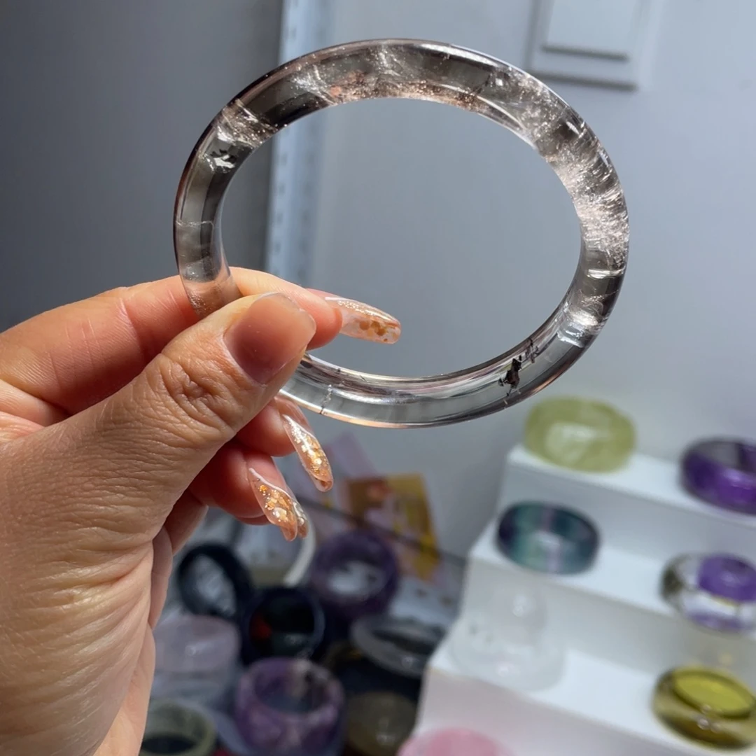 水晶手镯59圈口9号未镶嵌