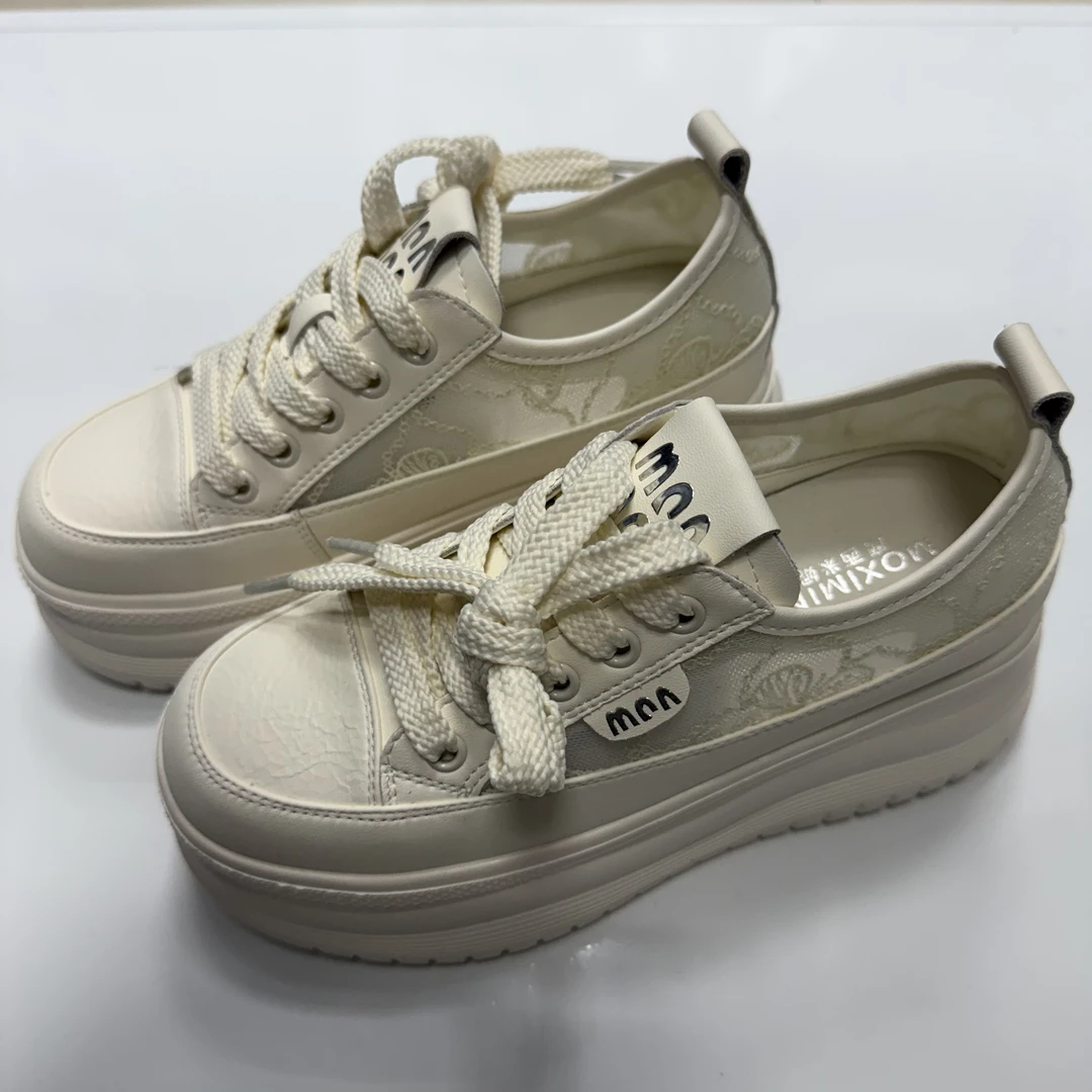 【方圆服饰】小众透气小白鞋布鞋厚底板鞋夏季休闲板鞋