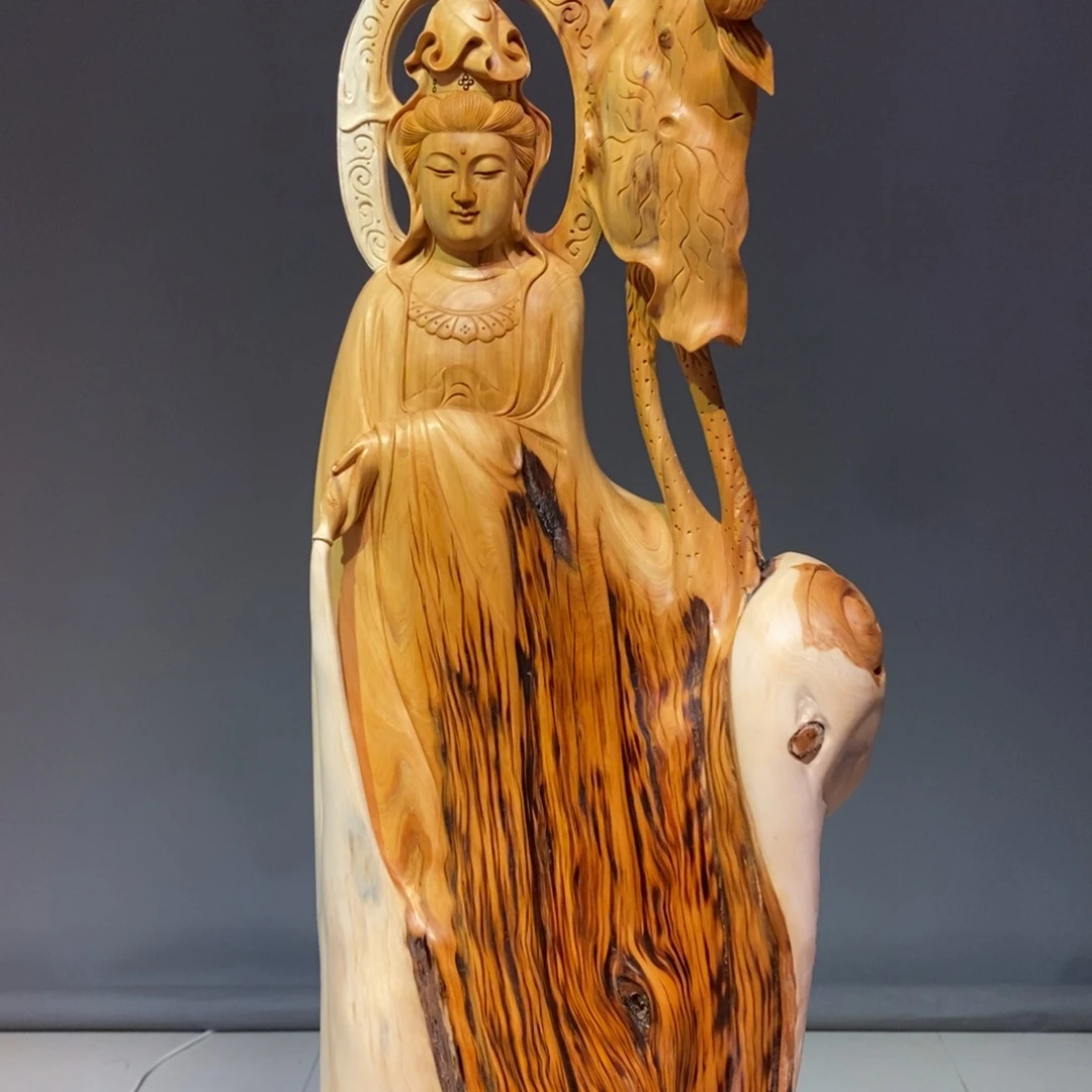 古***品柏木（崖柏）崖柏木雕刻