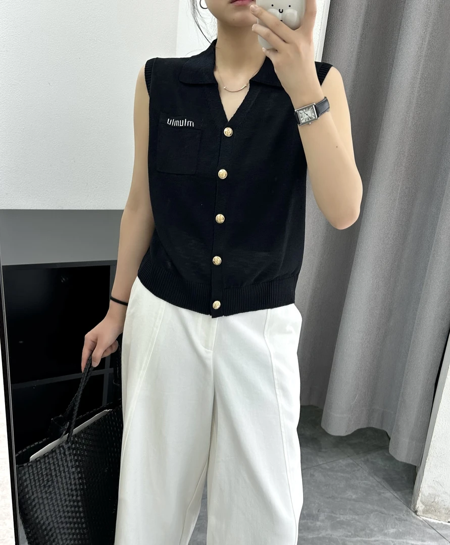 薄款无袖毛针织衫常规款宽松常规时尚衬衫V领针织衫