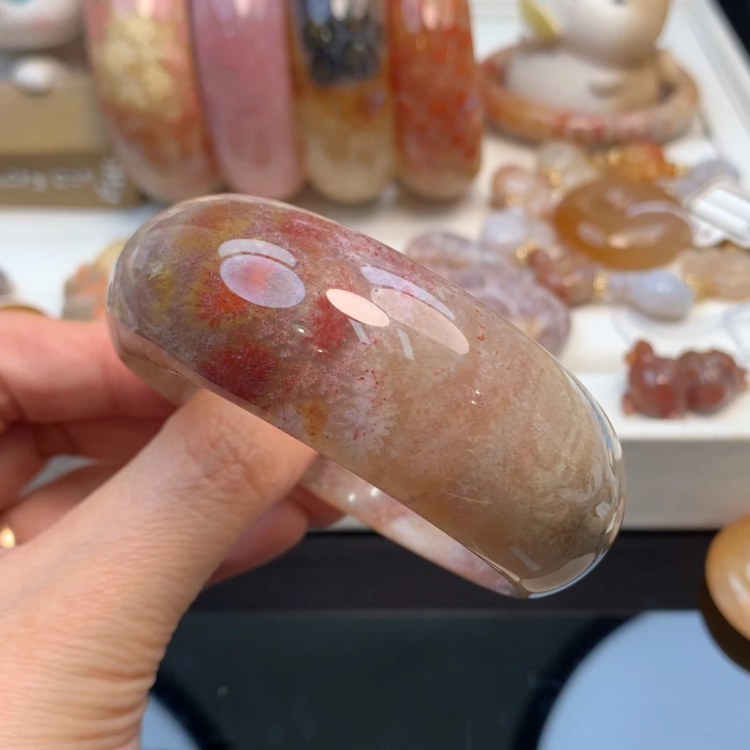 硅化珊瑚（珊瑚玉）手镯未镶嵌56.4口推荐