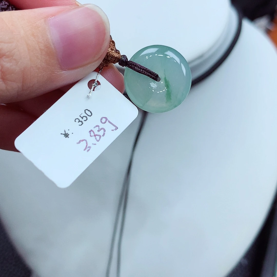 翡翠未镶嵌颈饰翡翠80，15.5/4.9