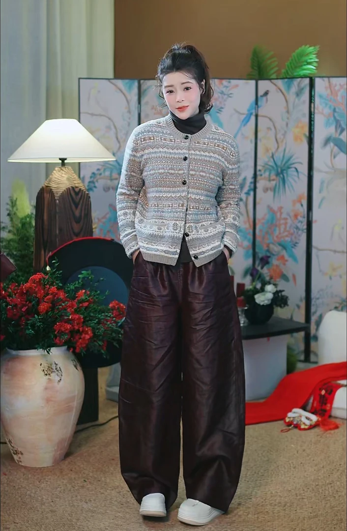 杯子家《烤皮双拼紫檀龟长裤》桑蚕丝香云纱老料古法稀缺少量高货