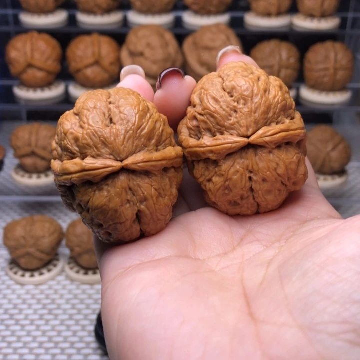 文玩核桃把件71号麒麟背44尺