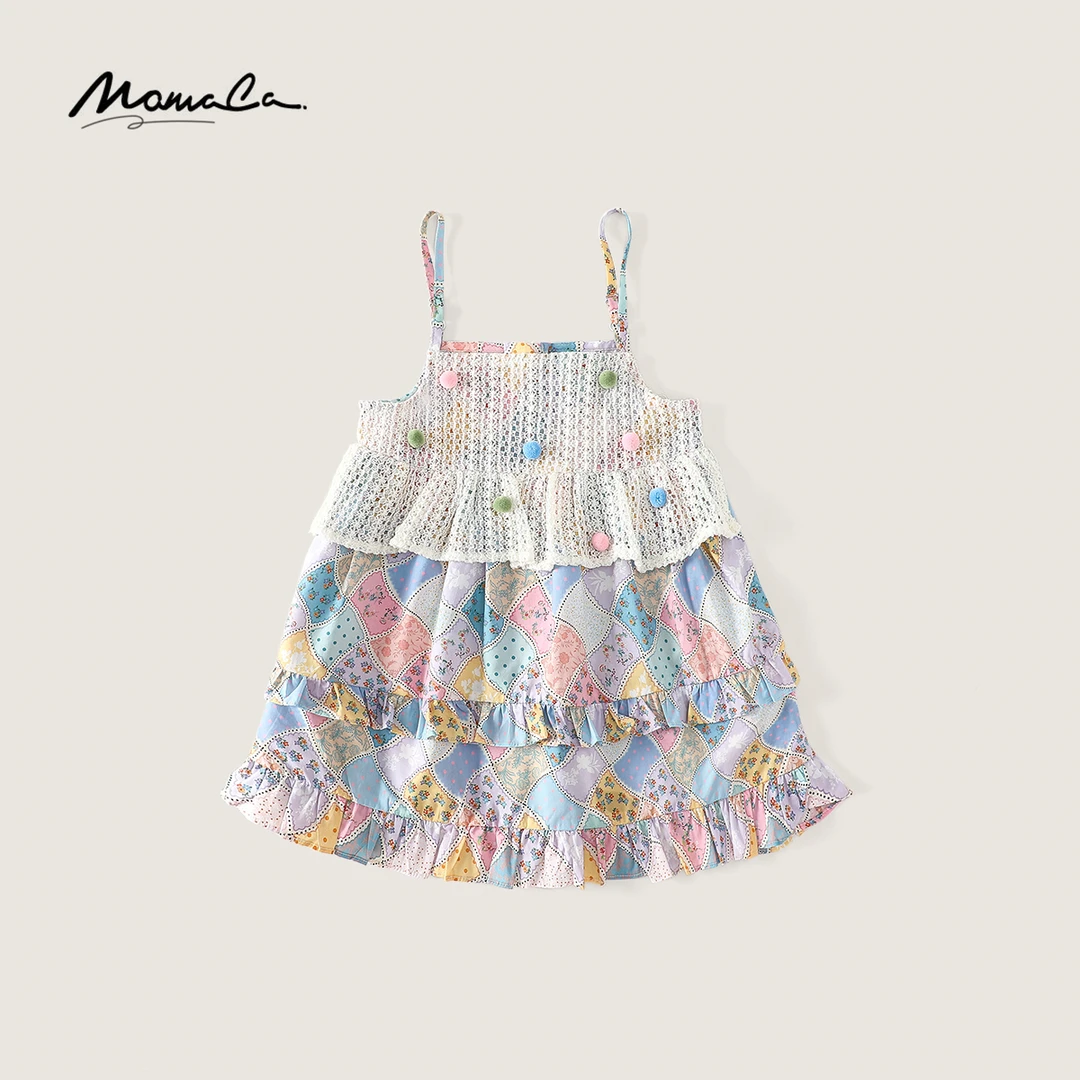 MOMOCO夏季新款波西米亚时尚吊带裙77630473003