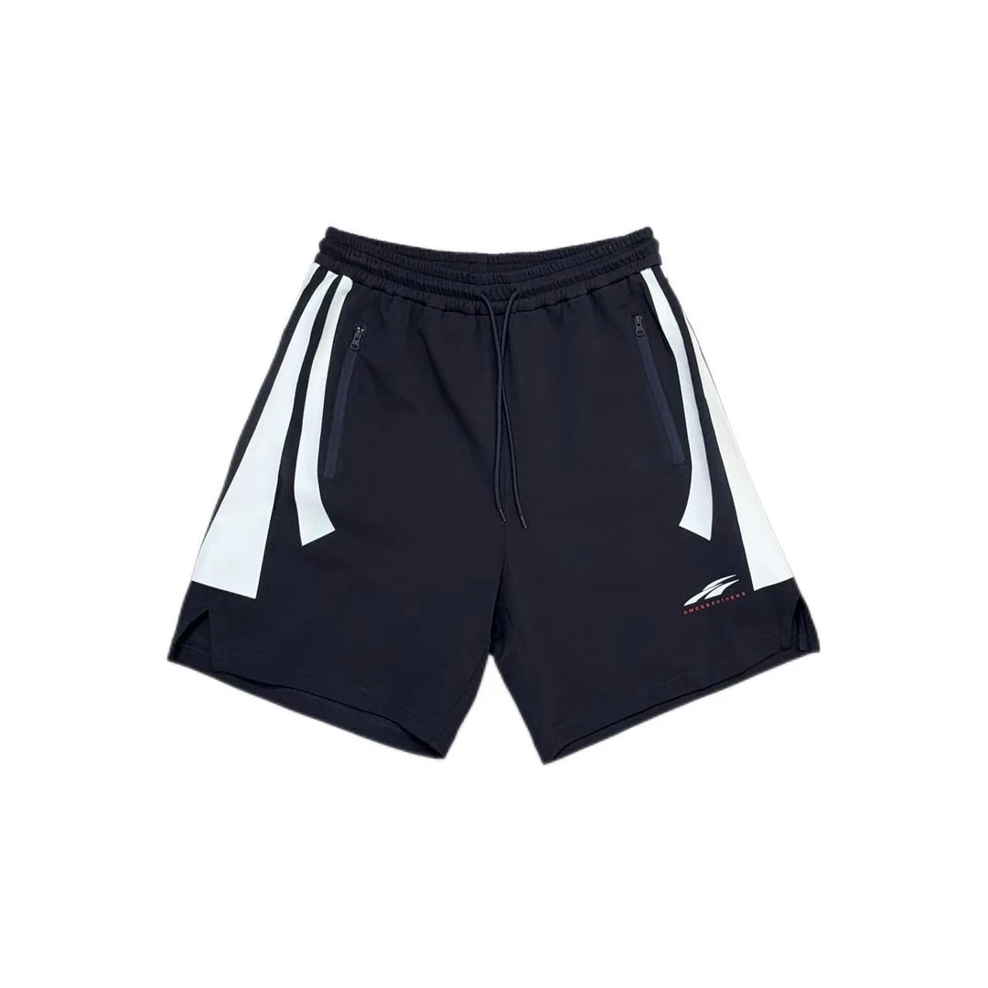 [X]黑蓝紫三色拼接薄款五分潮流洋气儿童休闲短裤（夏日炎炎）