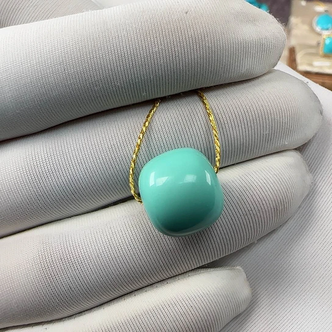 绿松石未镶嵌13mm➕单珠