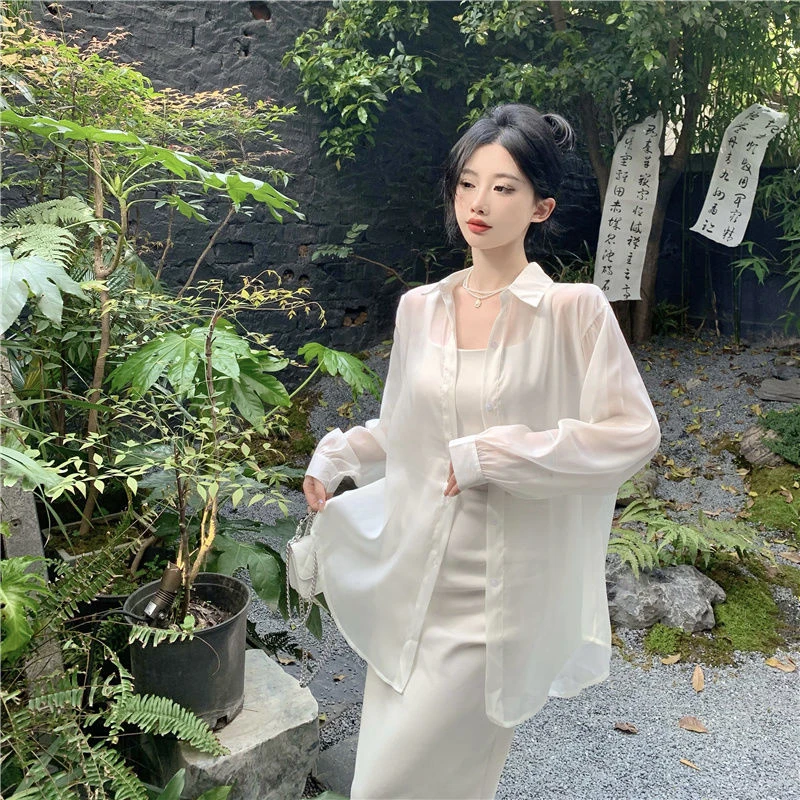 新款夏季2025年法式温柔风后背蝴蝶结设计小众海边度假防晒衬衫上