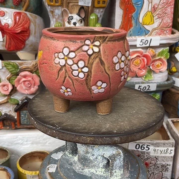 粗陶材质多肉花盆