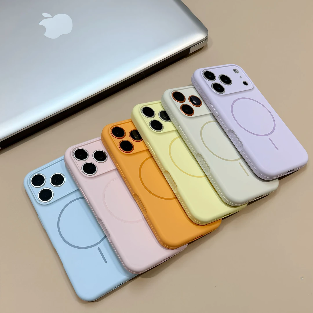 欧克里里简约精孔液态磁吸壳适用苹果17/16/15promax手机壳131412