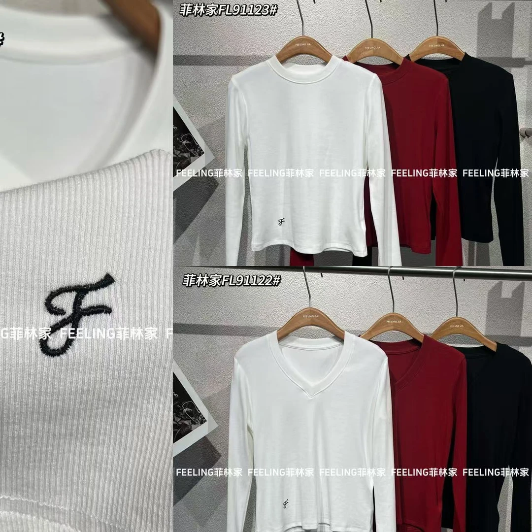 菲林家FL 91122【做自己】 V领/圆领刺绣长袖