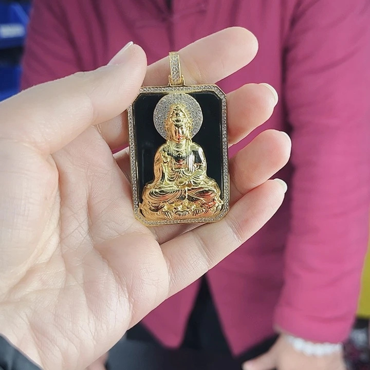 和田玉吊坠未镶嵌T80和田玉观老师吊坠