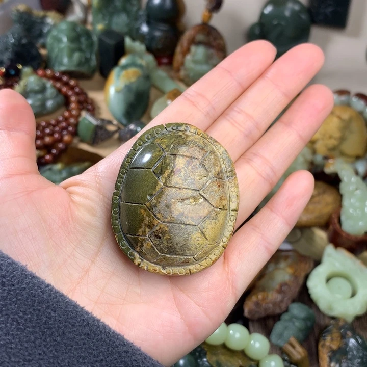 岫岩河磨玉（透闪石质玉）手把未镶嵌