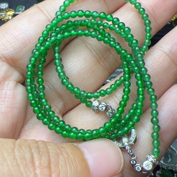 翡翠银S925镶嵌项链